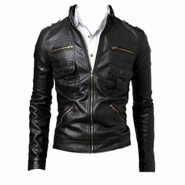 Men Leather Blazer
