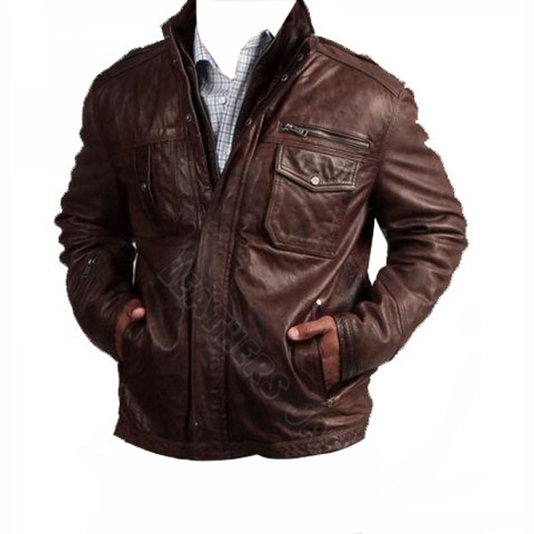 Men Leather Blazer